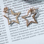 0,10 Carat Diamond Star Earrings
