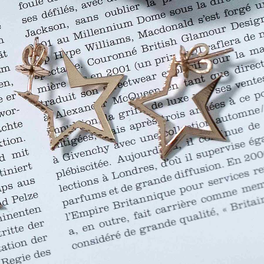 0,10 Carat Diamond Star Earrings