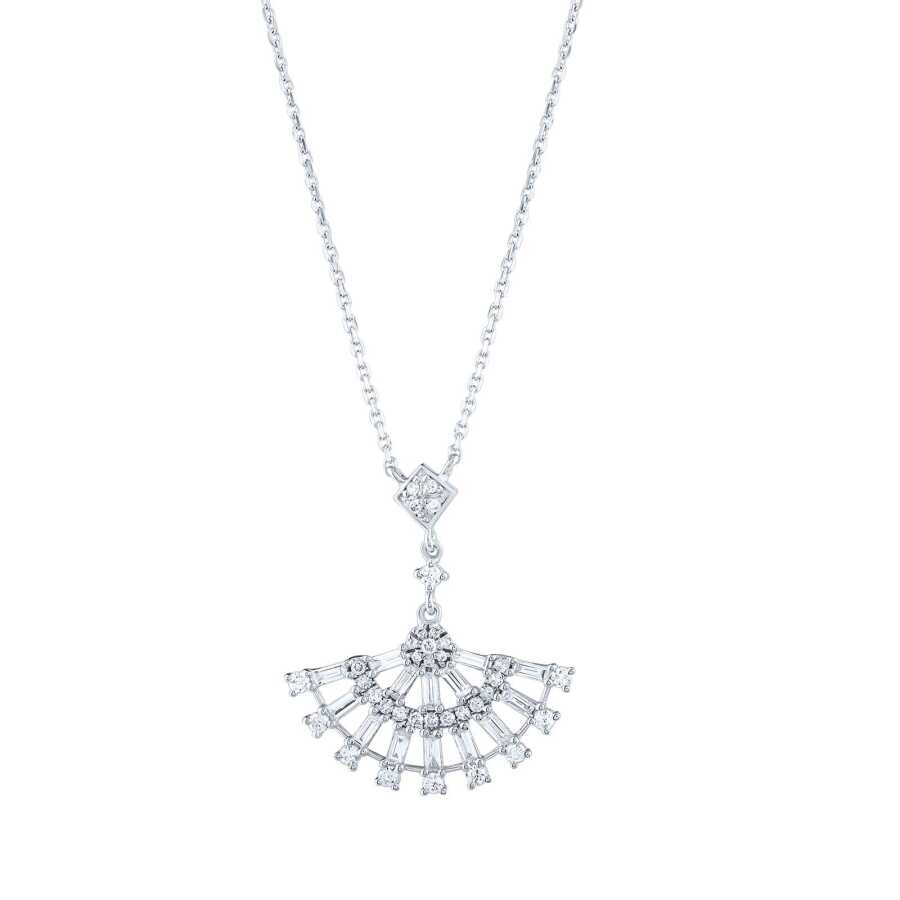 0,57 Carat Diamond Baguette Necklace