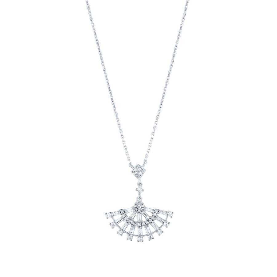 0,57 Carat Diamond Baguette Necklace