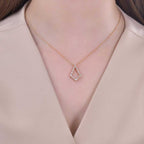 0,34 Carat Diamond Baguette Necklace