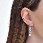 0,98 Carat Diamond Baguette Earrings