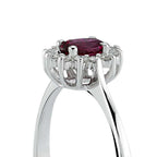 0,43 Carat Diamond Ruby Ring
