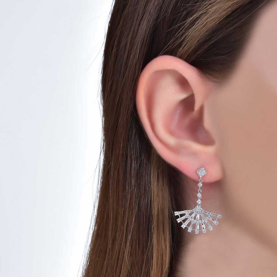1,12 Carat Diamond Baguette Earrings