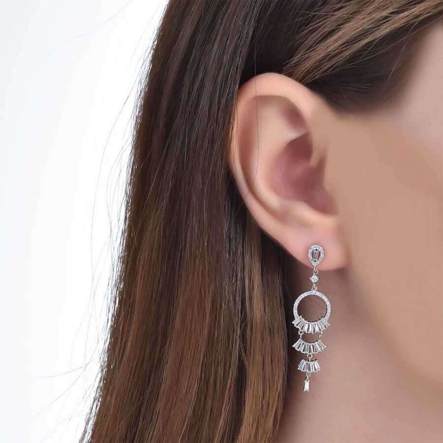 0,99 Carat Diamond Baguette Earrings