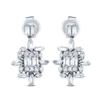 0,57 Carat Diamond Baguette Earrings