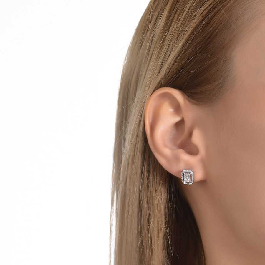 0,30 Carat Diamond Baguette Earrings