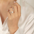 0,21 Carat Diamond Effect Stone Ring