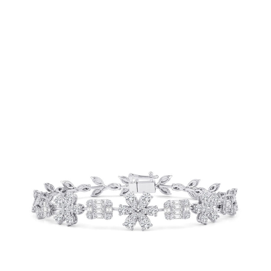 3,89 Carat Diamond Baguette Bracelet