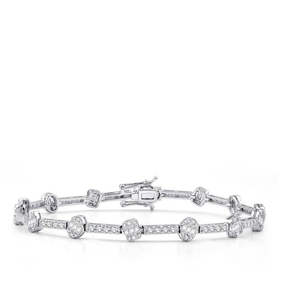 2.14 Carat Diamond Baguette Bracelet