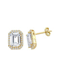 Gold Classical Baguette Earring