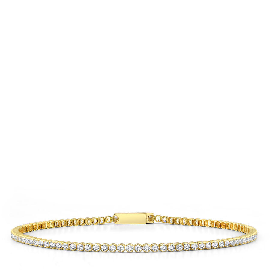 Gold Classic Tennis Bracelet