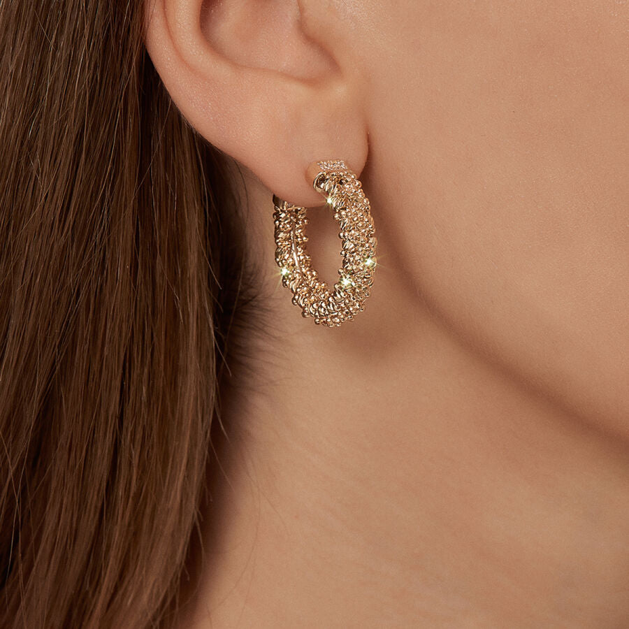 Gold Doric Huggies Chain Doric Earrings