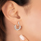 0.88 Carat Diamond Baguette Earrings
