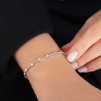 0,10 Carat Diamond-Effect Tennis Bracelet