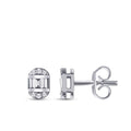 0.14 Carat Diamond Baguette Earrings