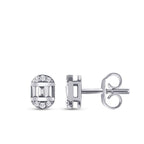 0.14 Carat Diamond Baguette Earrings