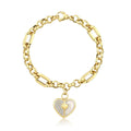 Gold Stone Heart Trend Bracelet