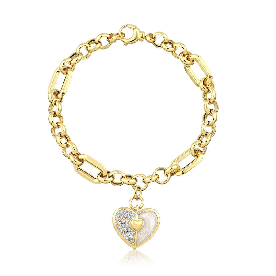 Gold Stone Heart Trend Bracelet