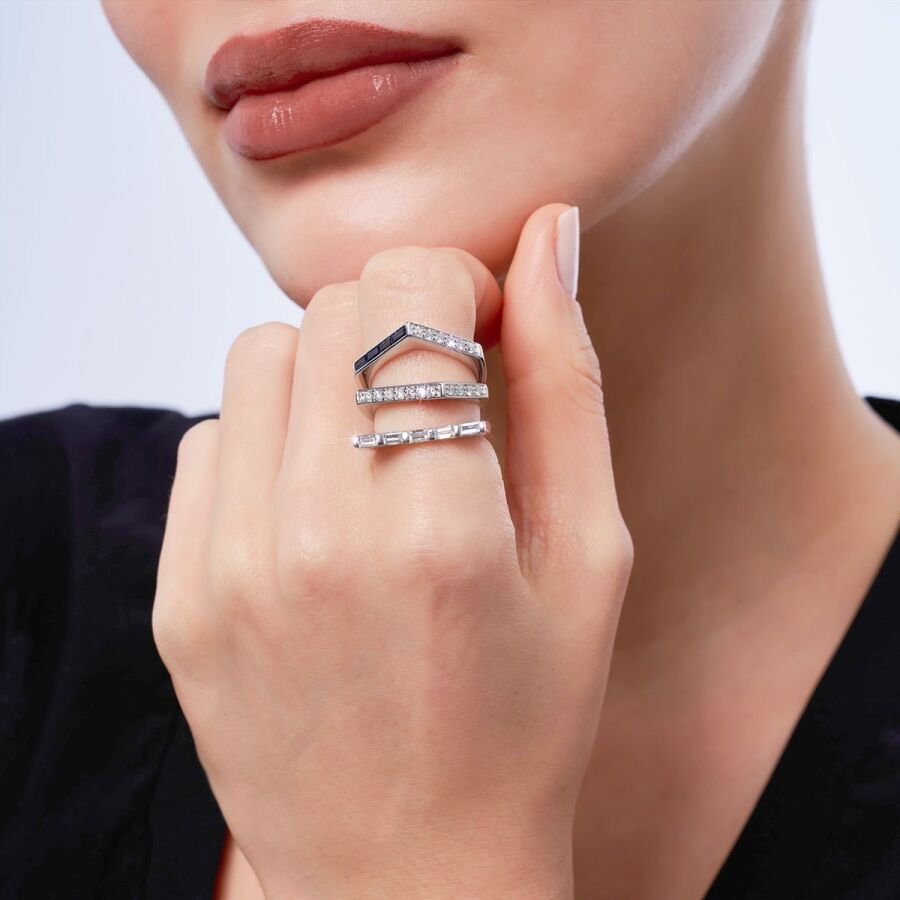 1,01 Carat Diamond Trend Sapphire Ring