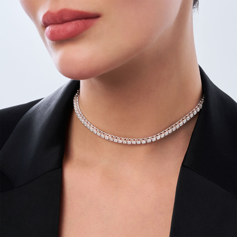 2,45 Carat Diamond Half-Eternity Tennis Neckband