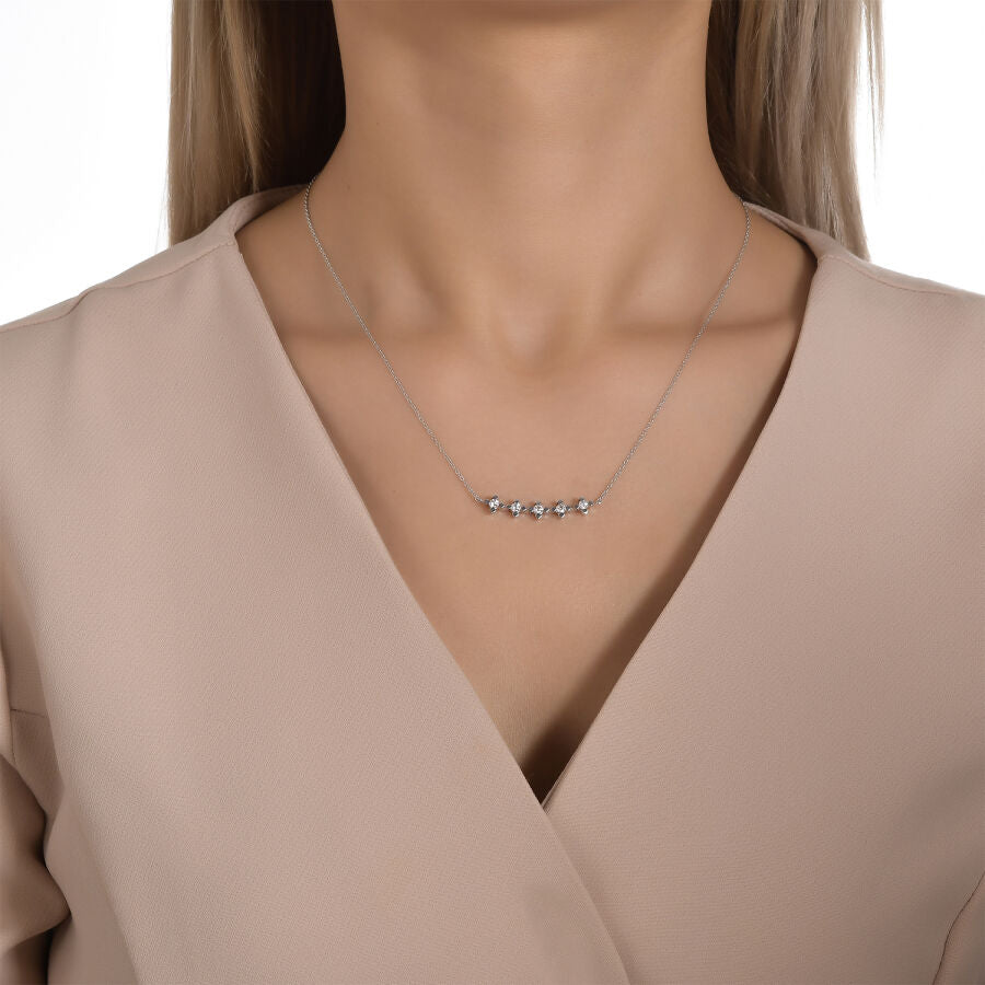 0,32 Carat Diamond Five-Stone Necklace