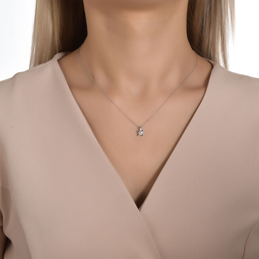 0,06 Carat Diamond Solitaire Necklace