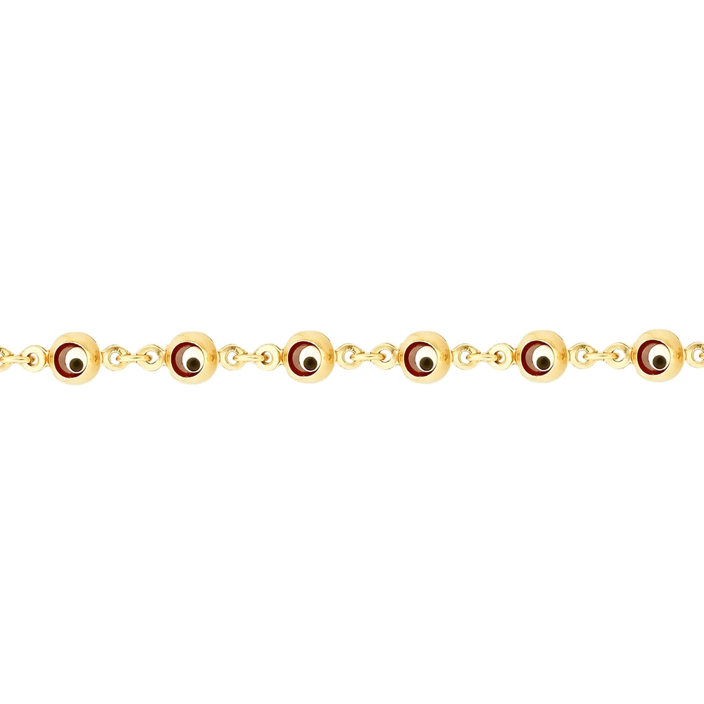 Gold Evil Eye Bead Bracelet