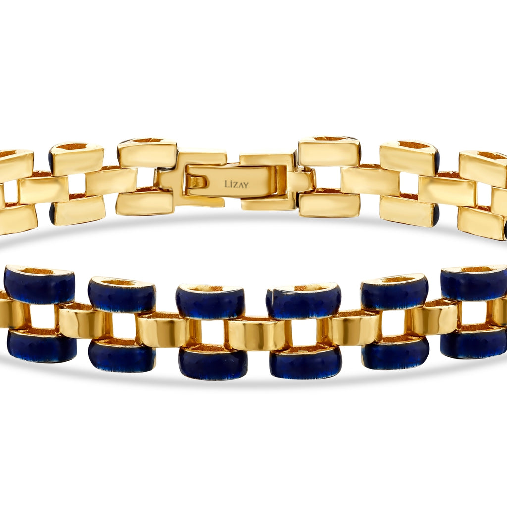 Gold Enamel Men's Bracelet