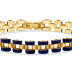 Gold Enamel Men's Bracelet