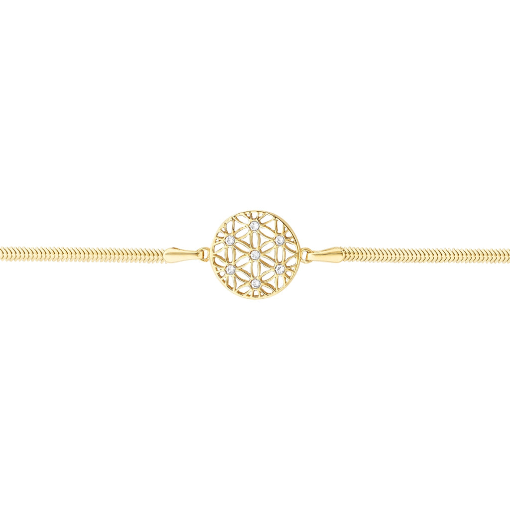 Gold Stone Flower Bracelet