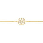 Gold Stone Flower Bracelet