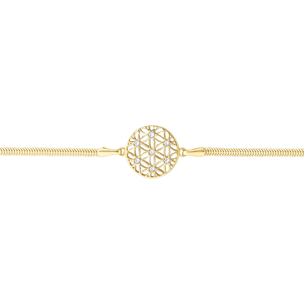 Gold Stone Flower Bracelet