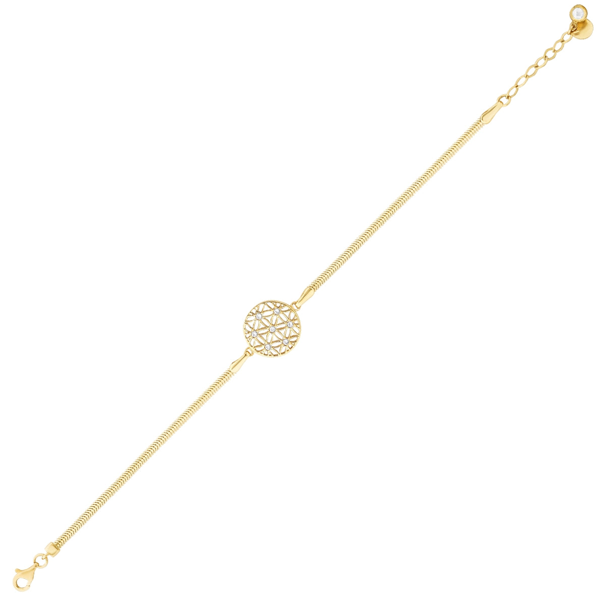 Gold Stone Flower Bracelet