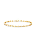 Gold Stone Geometric V-Shaped Bracelet
