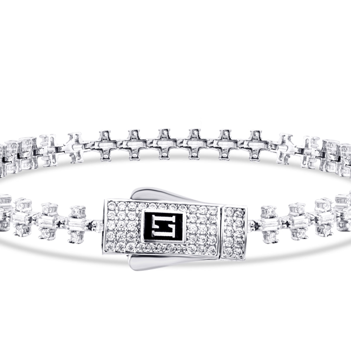 Gold Stone Baguette Bracelet