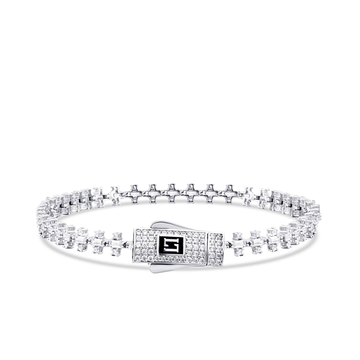 Gold Stone Baguette Bracelet