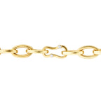 Gold Stone Detailed Chain Bracelet