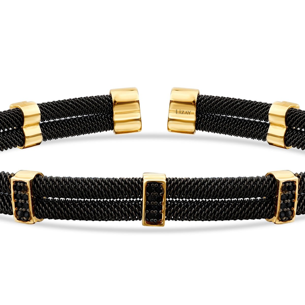 Gold Frame Detailed Men's Bracelet