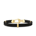 Gold Round Detailed Men's Bracelet