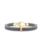 Gold Clasp Round Detailed Men's Bracelet