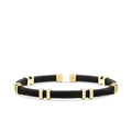 Gold Detailed Black Men's Bracelet