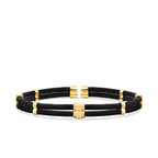 Gold Square Detailed Men's Bracelet