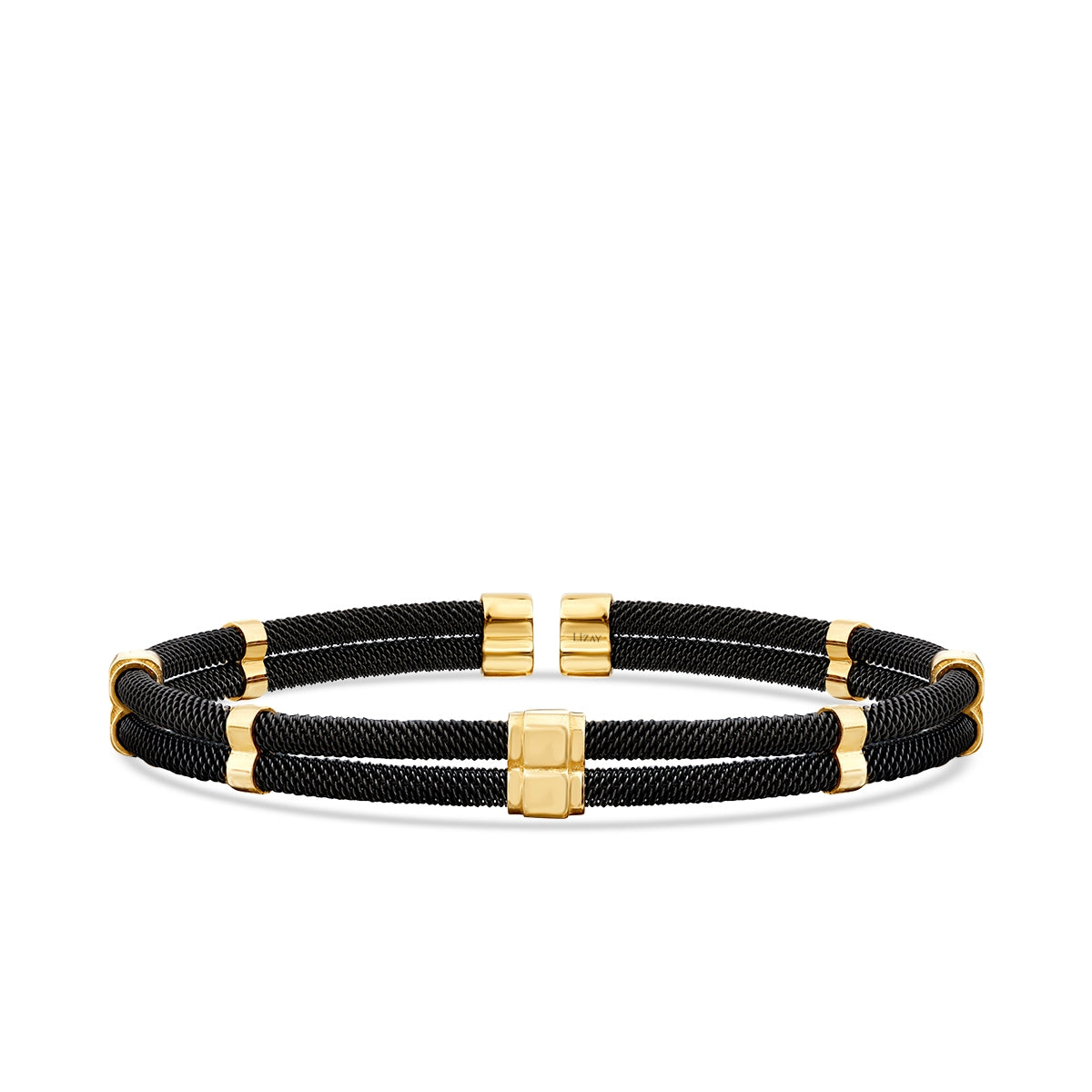Gold Square Detailed Men's Bracelet