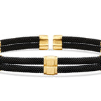 Gold Square Detailed Men's Bracelet