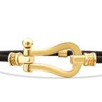 Gold Clasp Patterned Men's Bracelet