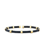 Gold Round Detailed Men's Bracelet