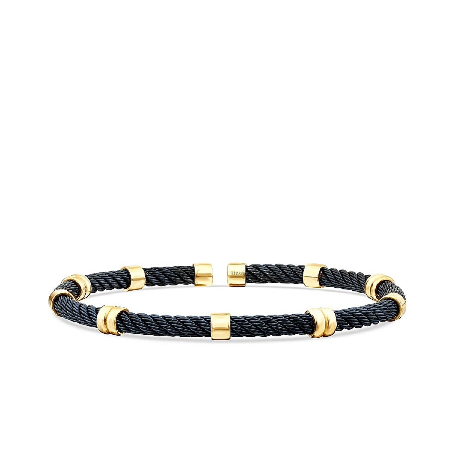 Gold Round Detailed Men's Bracelet