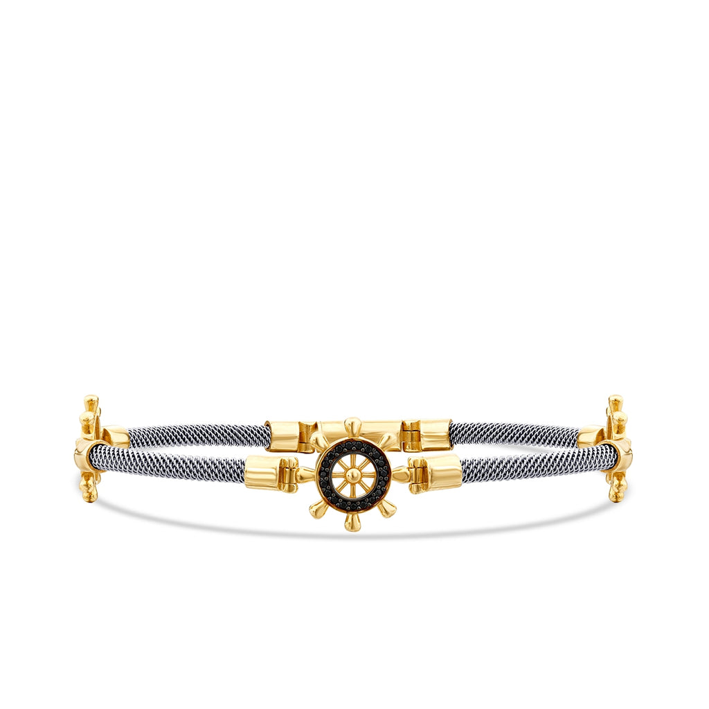 Gold Compass Men's Bracelet