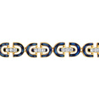 Gold Navy Enamel Stone Trend Bracelet